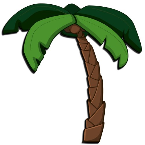 500x500 Palm Tree Clipart Jungle