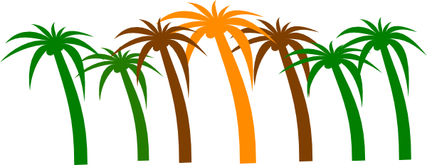 600x232 Palm Tree Clip Art