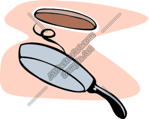 500x402 Pancake Flipping Out Of Pan Clipart And Vectorart Food