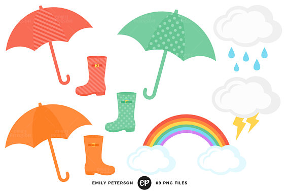570x379 Rain Clip Art, Spring Clipart, April Showers Clip Art