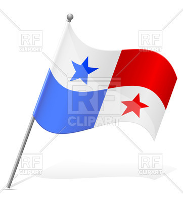 362x400 Wavy Flag Of Panama Royalty Free Vector Clip Art Image