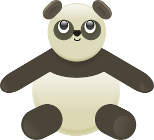 300x273 Panda Stuffed Bear Clip Art