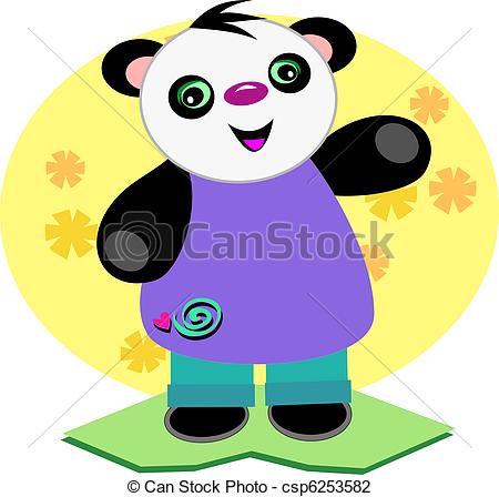 450x448 Smiling Baby Panda Bear This Panda Is Wearing A Cute Vector
