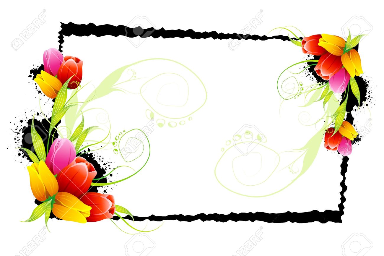 1300x866 Clipart Flower Borders And Frames Pansy Vintage Border Pencil