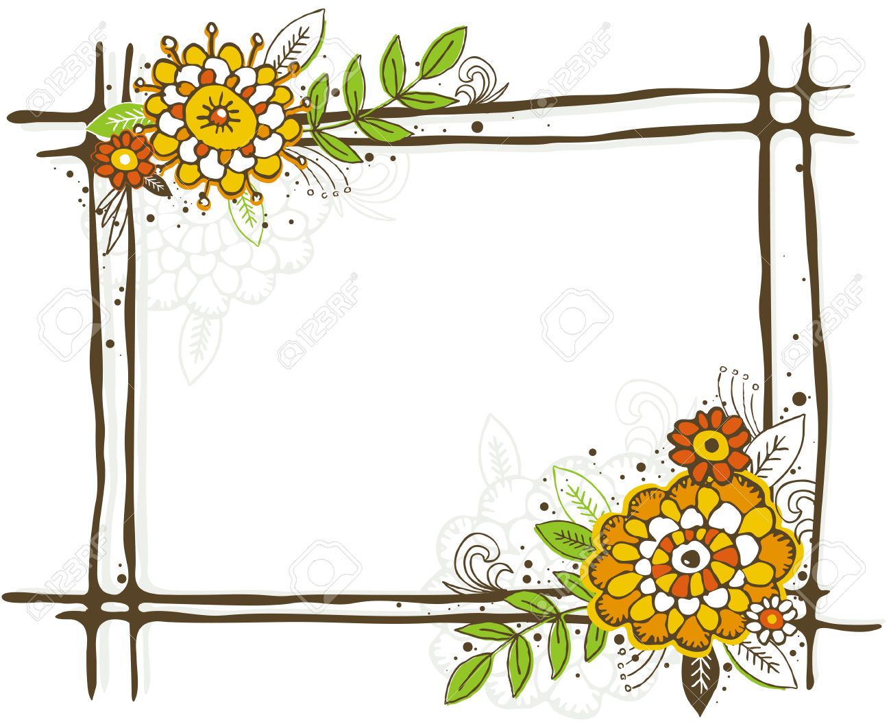 1300x1056 Flower Frames And Borders Clip Art Clipart