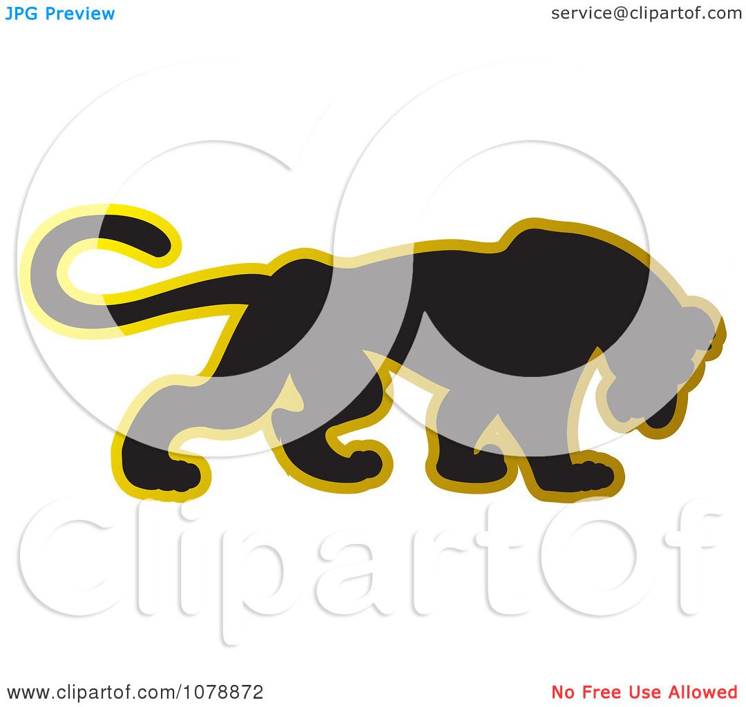 1080x1024 Clipart Black And Gold Panther Logo
