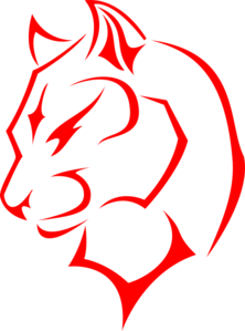 222x299 Blk Line Art Panther Clip Art