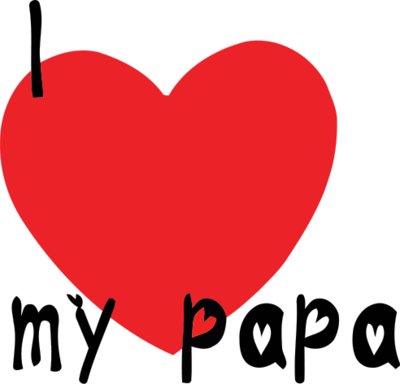 400x384 I Love Papa Clipart Collection