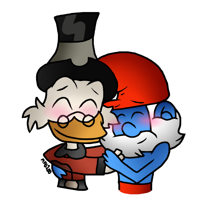 800x800 Papa Smurf X Scrooge Mcduck By Mixelfangirl100
