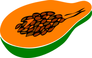 298x189 Papaya Halved Clip Art