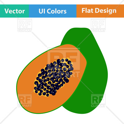 400x400 Papaya Royalty Free Vector Clip Art Image