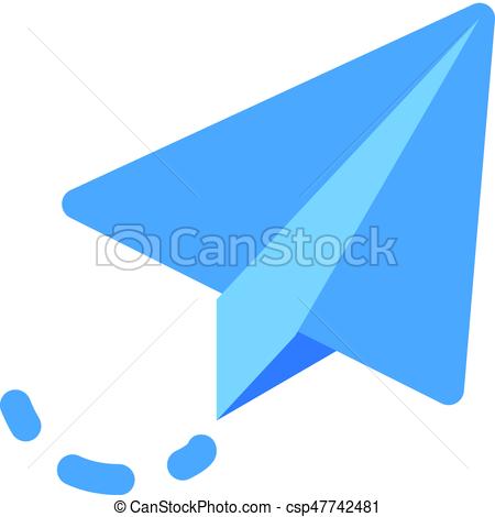 450x470 Flying Paper Plane Vector