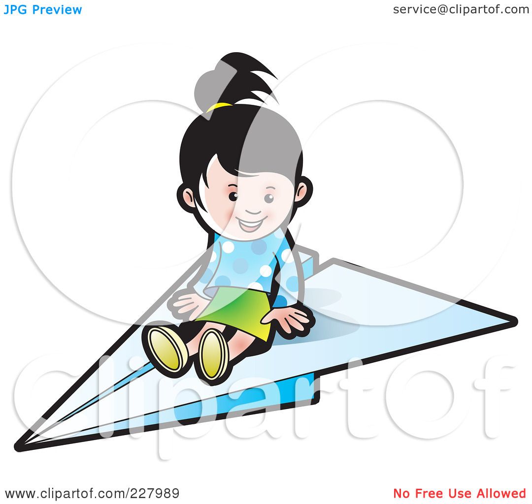 1080x1024 Royalty Free (Rf) Clipart Illustration Of A Cute Girl On A Paper