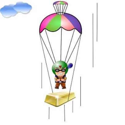 406x406 Golden Parachute Clipart