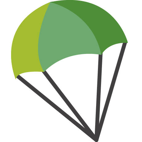 461x461 Parachute Clipart Green
