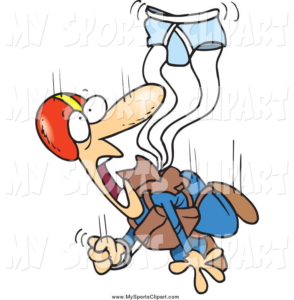 1024x1044 Sports Clip Art Of A Screaming Cartoon Skydiver With An Underwear