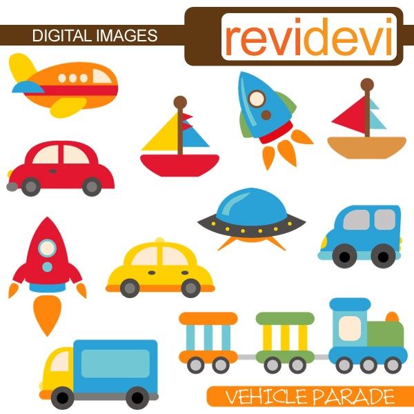 600x600 Cliparts Transportation, Digital Images, Boat, Rocket, Car. Cute