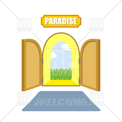 400x400 Gates Of Paradise Royalty Free Vector Clip Art Image