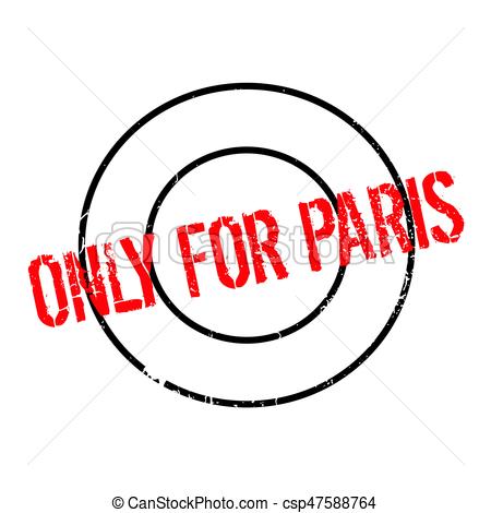 450x470 Only For Paris Rubber Stamp. Grunge Design With Dust Scratches