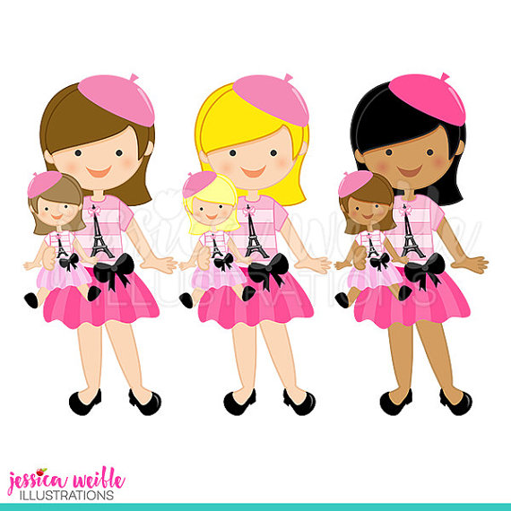 570x570 Paris Dolly And Me Girl Cute Digital Clipart Cute Girl