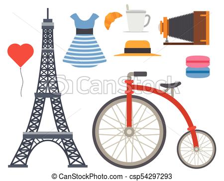 450x364 Paris Icons Vector Famous Travel Cuisine Traditional Modern Eps