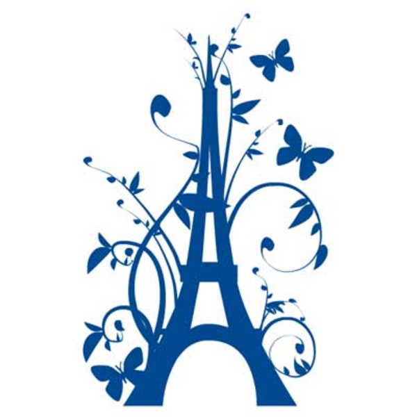 600x600 Sticker Geant Tour Eiffel Fleurie Free Images
