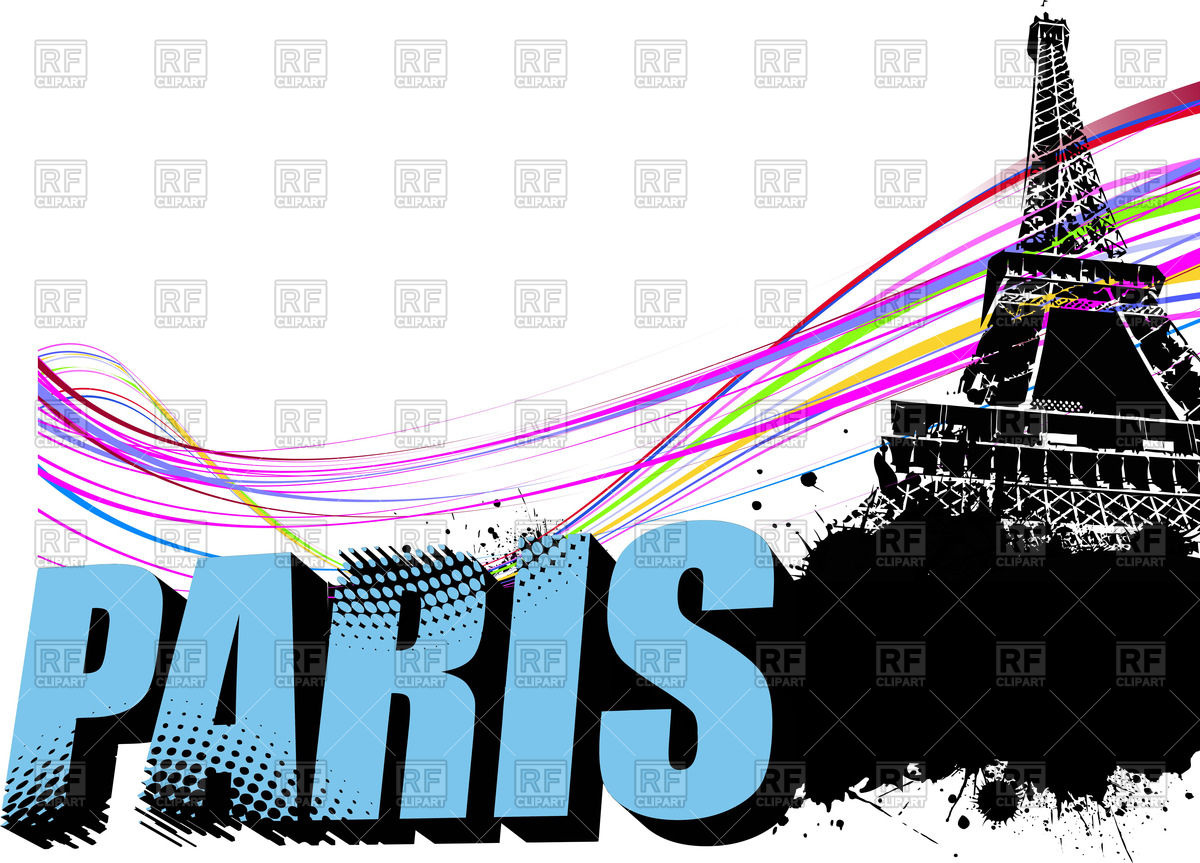 1200x863 Word Paris And Eiffel Tower On Grunge Background Royalty Free