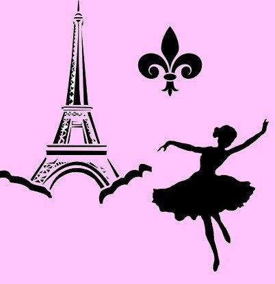 402x414 Eiffel Tower Clipart Stencil