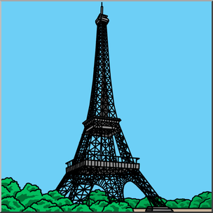 304x304 Clip Art Eiffel Tower Color I Abcteach
