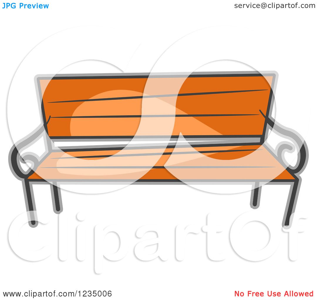 1080x1024 Clipart Of A Wood Park Bench