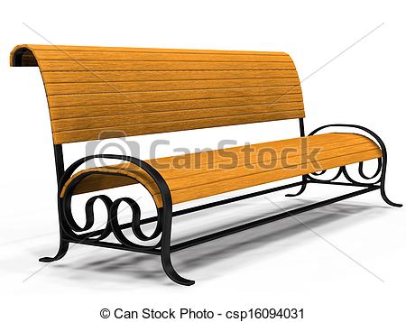 450x357 Illustration Of 3d Yellow Park Bench Over White Background