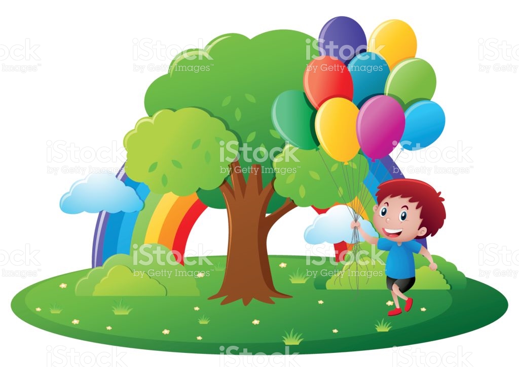 1024x726 Boy With Balloon In Park Clipart Amp Boy With Balloon In Park Clip