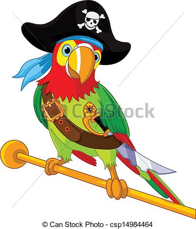403x470 Pirate Parrot. Illustration Of Pirate Parrot Clip Art Vector