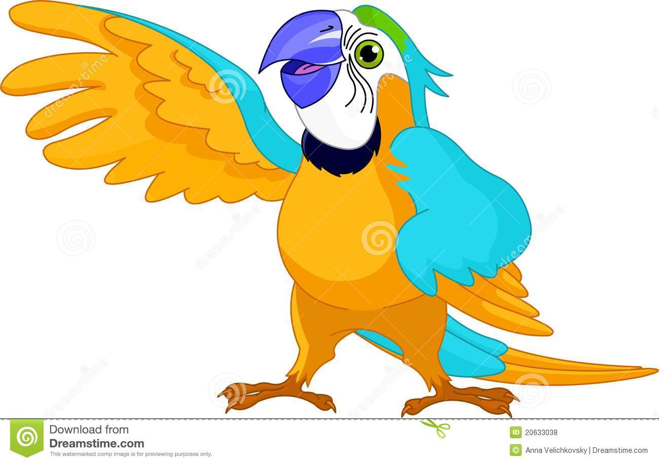1300x916 Talking Parrot Clipart