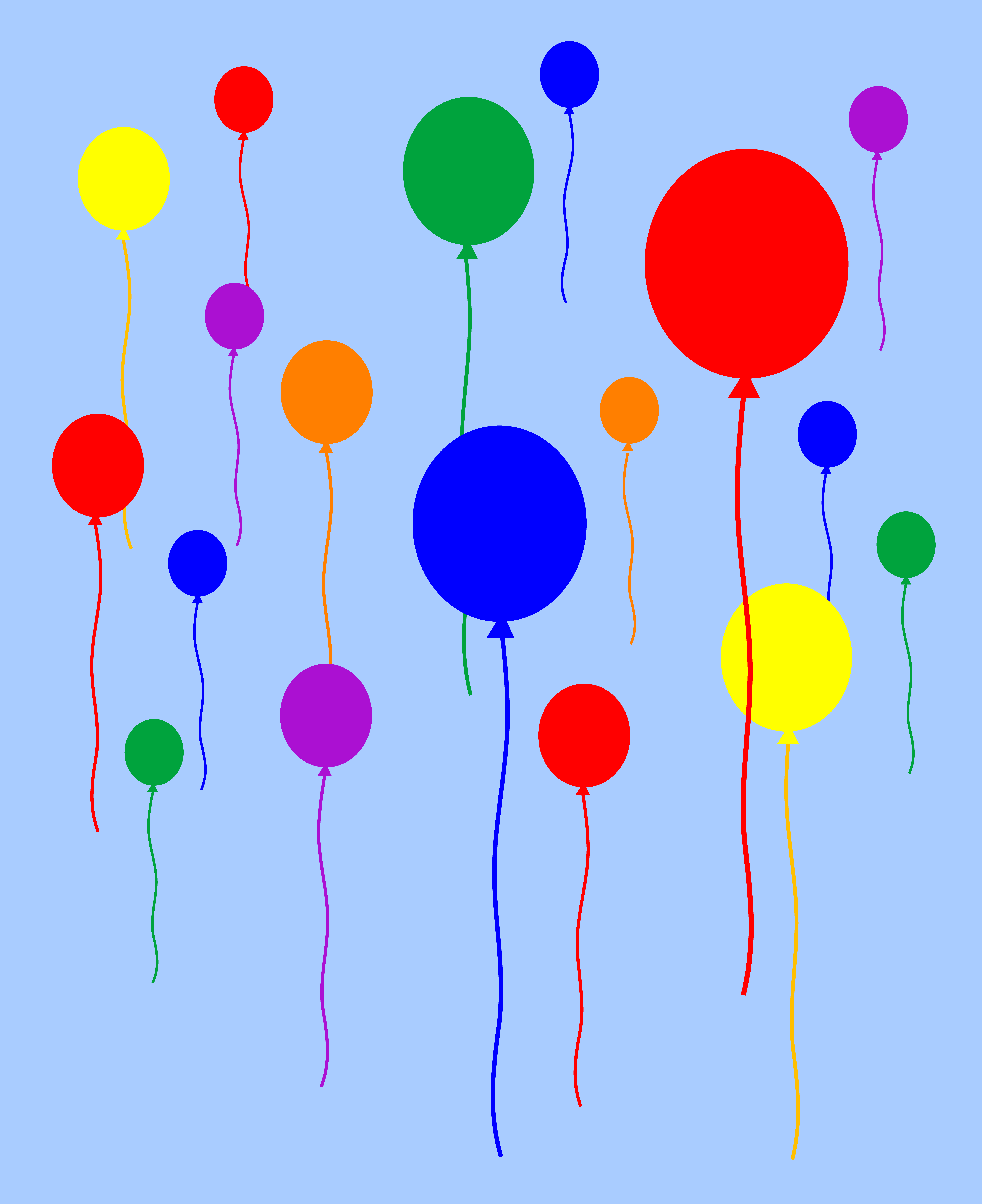 6499x7966 Rainbow Balloons Flying In Sky