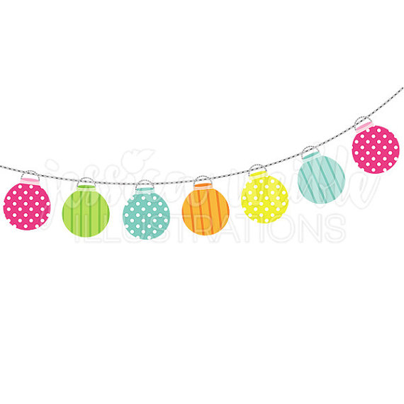 570x570 String Of Party Lanterns Cute Digital Clipart Party Lights