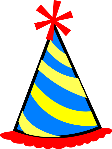 450x599 Party Hat Red Blue Yellow Clip Art