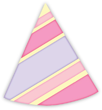 340x367 Party Hat With Stripes Clip Art