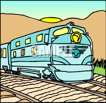 350x339 Royalty Free Clip Art Image A Diesel Electric Passenger Train