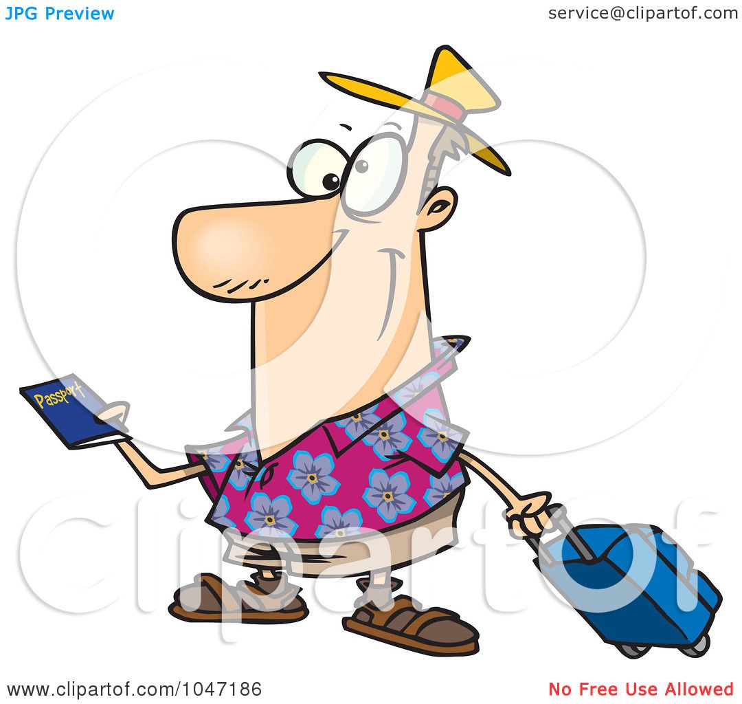 1080x1024 Royalty Free (Rf) Clip Art Illustration Of A Cartoon Traveler