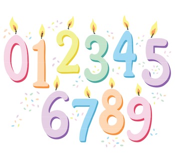 350x327 Number Clipart, Birthday Candle Clip Art, Pastel Birthday Number