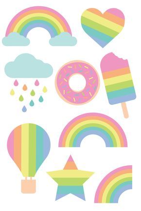 290x435 Pastel Rainbow Cut Files + Clip Art Freebie Friday Pastels