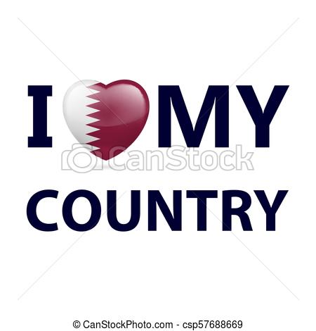 450x470 Logo Patriot. Heart With Qatari Flag Colors. I Love My Clip Art