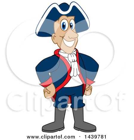 450x470 Clipart Of A Patriot School Mascot Character
