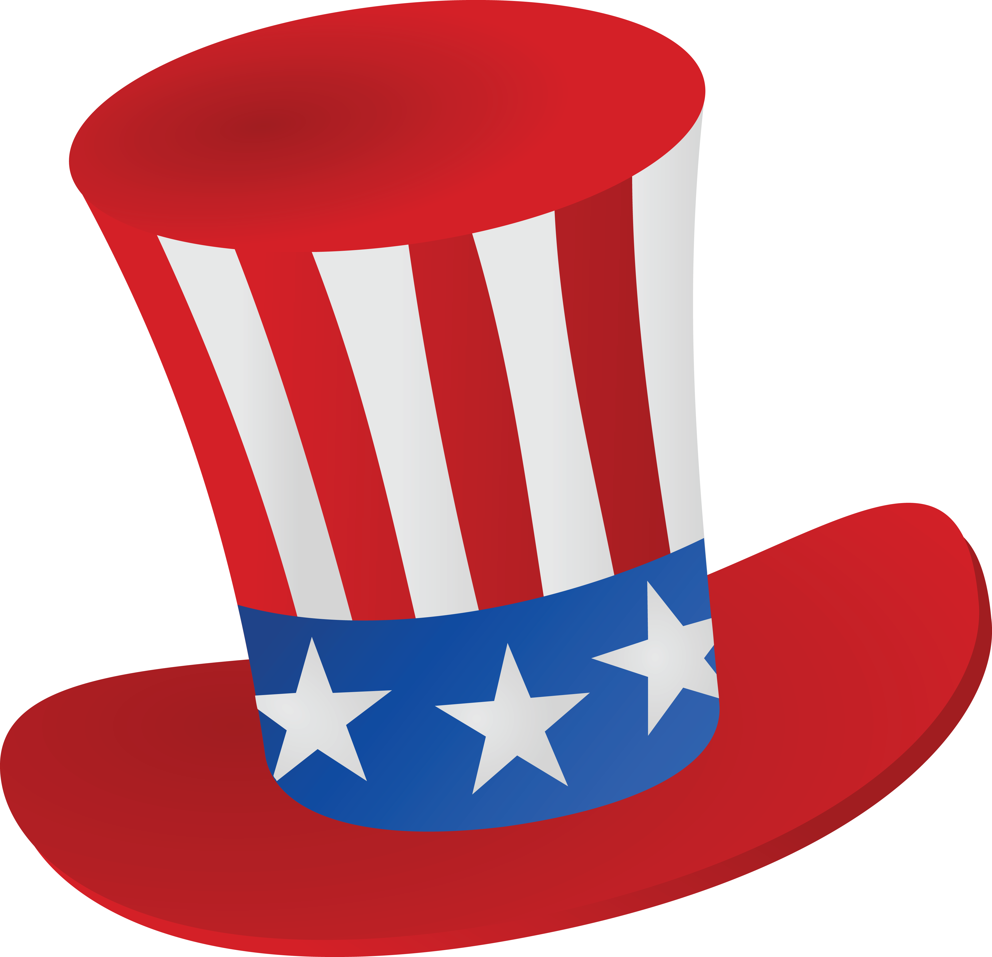 4000x3858 Free Clipart Of A Patriotic American Top Hat