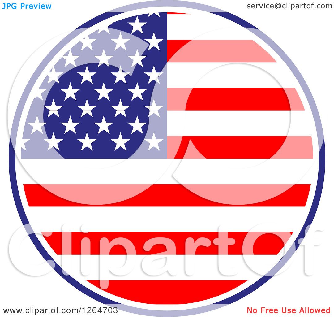 1080x1024 Clipart Of A Patriotic American Stars And Stripes Flag Circle