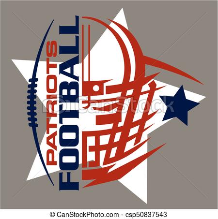 450x453 Patriots Football Team Design With Helmet, Stars And Eps Vector