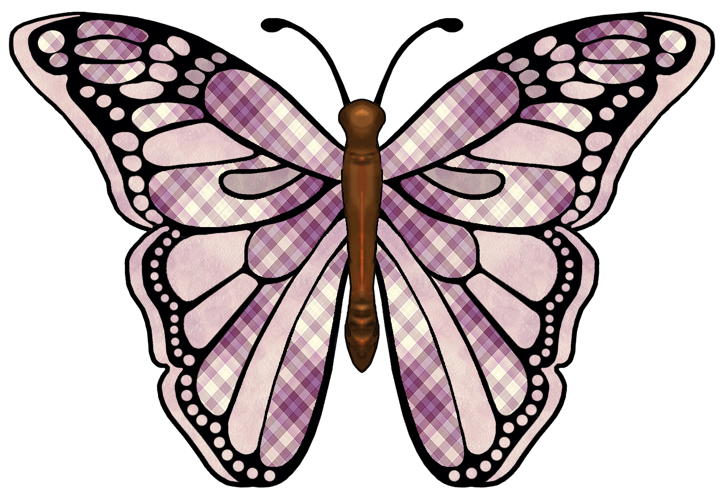 1484x1026 Clip Art Butterfly Wings Pattern Clipart