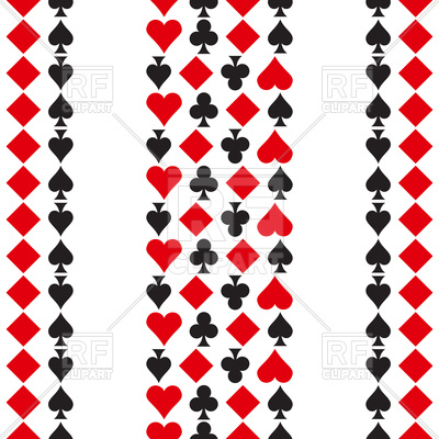 400x400 Pattern With Playing Cards Symbols Royalty Free Vector Clip Art