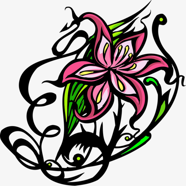 650x651 Artistic Floral Design, Pattern, Flowers, Cartoon Png Image